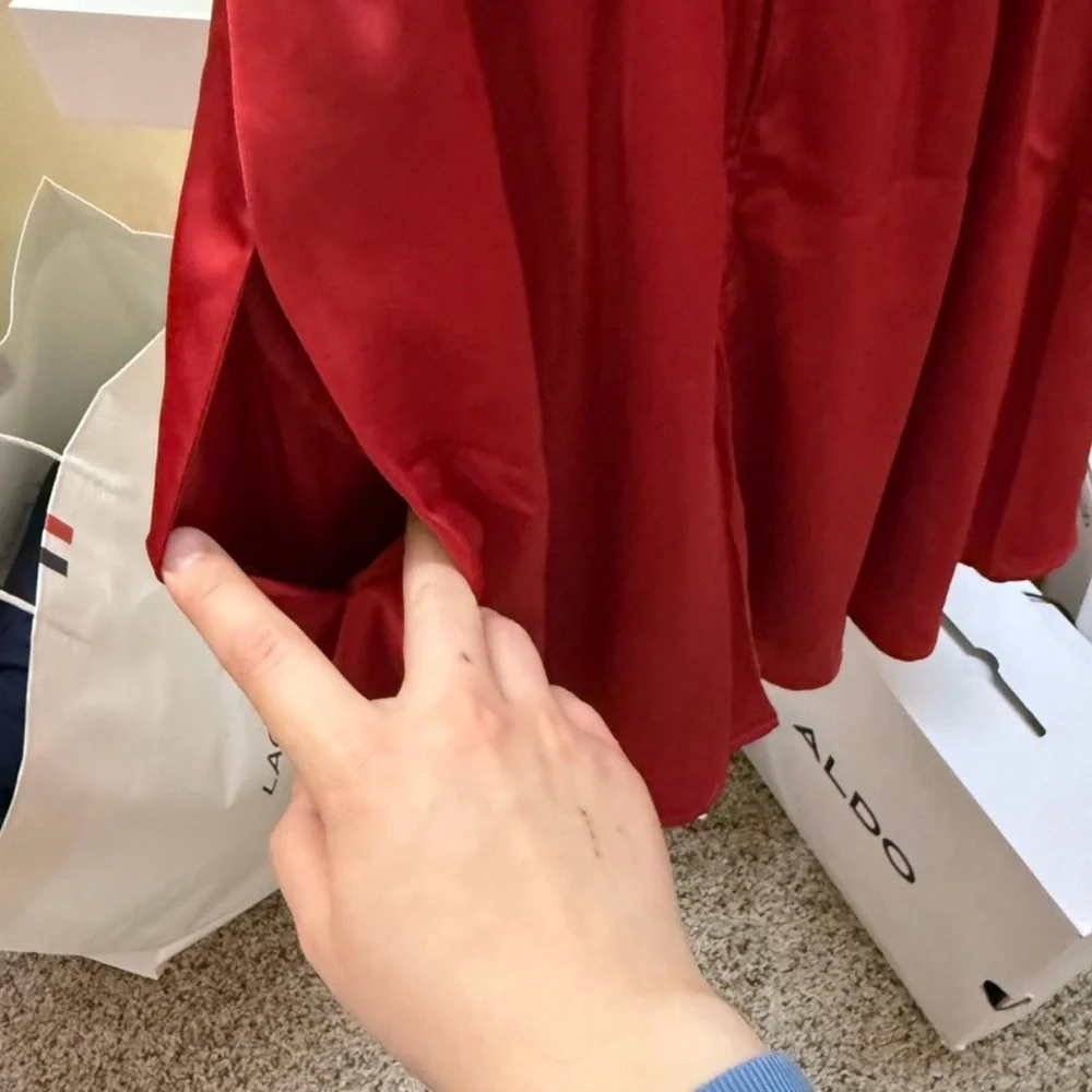 Francesca's Collections Red High-Low Dress - Picture 6 of 10